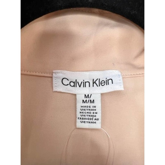 Calvin Klein Womens Bomber Jacket Lightweight Full Zip Blush Size Medium NWT - Picture 2 of 4